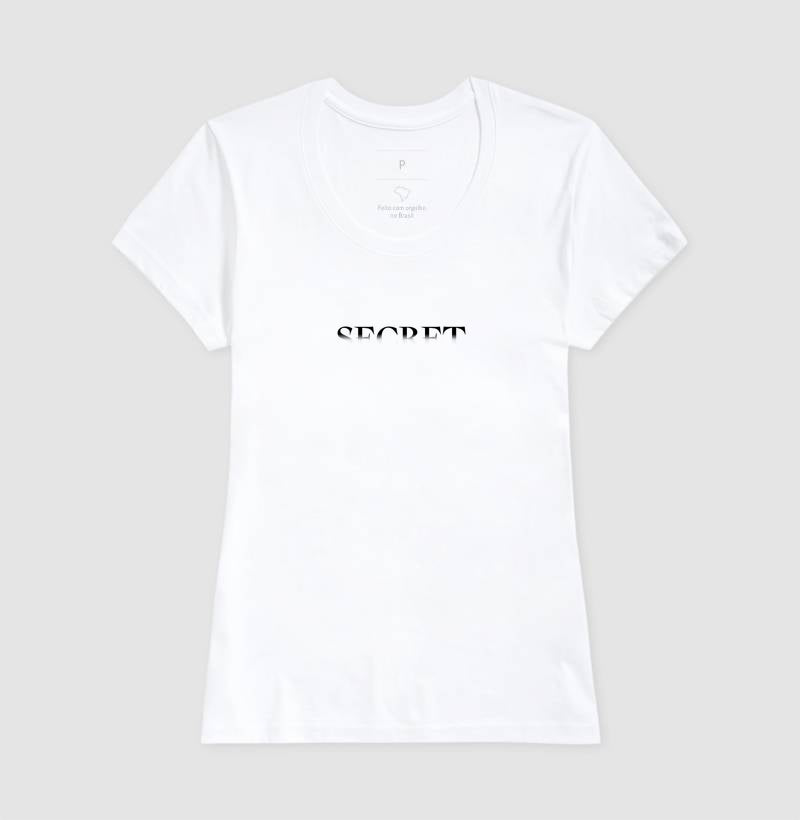 CAMISETA MINIMALISTA SECRET LOGO