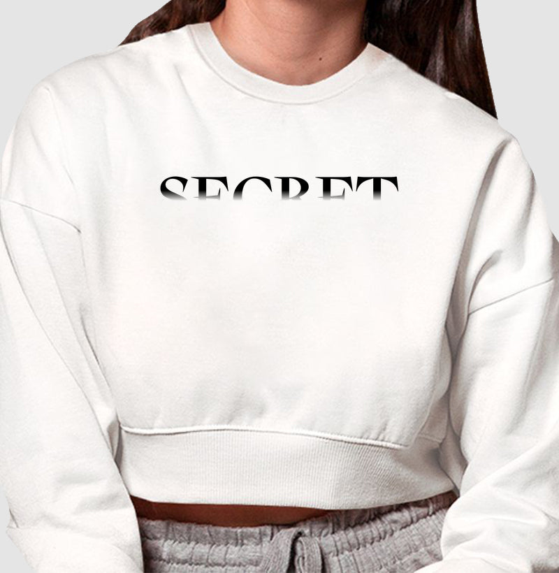 CROPPED SWEATSHIRT SECRET LOGO